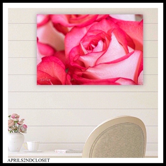 BEAUTIFUL FLORAL BOHO ROSE WALL ART DECOR A2C - Picture 2 of 11